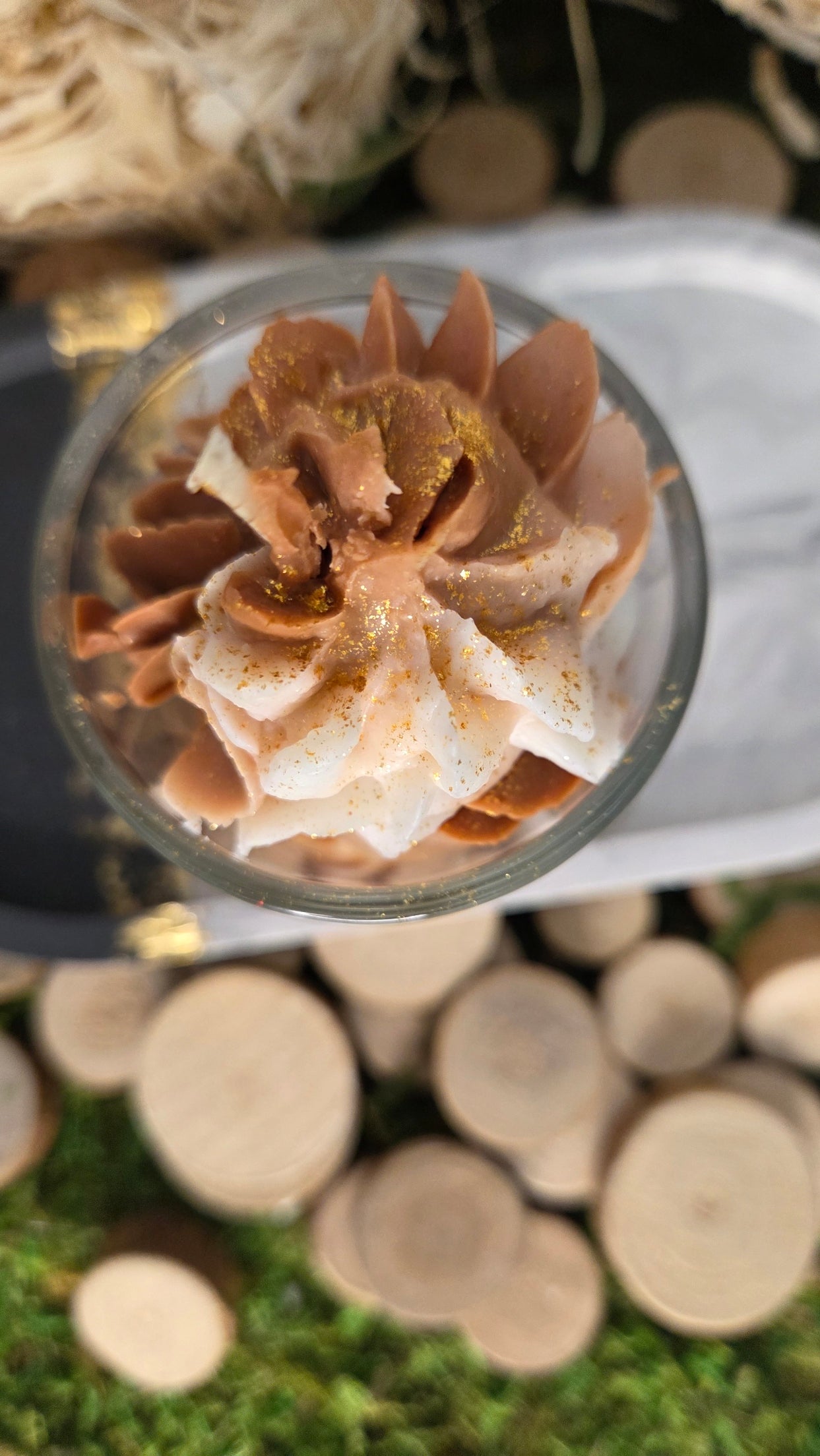 Bougie Chocolat Chaud avec sa chantilly de cire Bougie Chocolat Chaud avec sa chantilly de cire