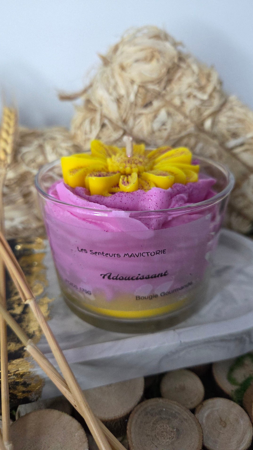 BOUGIE GOURMANDE ADOUCISSANT